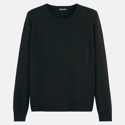 Maglione a girocollo in maglia fine, misto lana ANNE WEYBURN