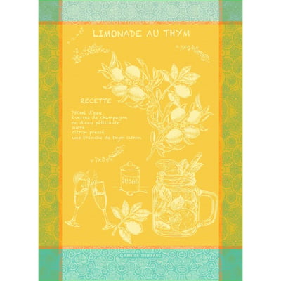 Torchon pur coton LIMONADE AU THYM GARNIER THIEBAUT