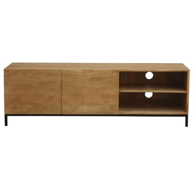 Meuble TV industriel en bois manguier massif et métal L145 cm YPSTER MILIBOO