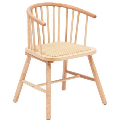 Lot de 2 chaises bois massif et rotin, BOGOTA NORDLYS