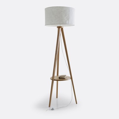 Lampadaire trépied frêne et abat-jour lin, Setto LA REDOUTE INTERIEURS