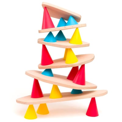 Jeu de construction et d'équilibre en bois PIKS 24 pièces PIKS & STIX OPPI
