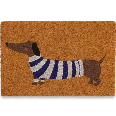 Paillasson coco chien pull rayé 60x40x2cm WADIGA
