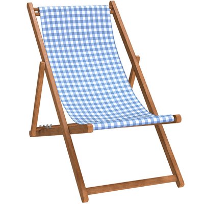 Chilienne hêtre lasuré et toile outdoor, LISETTE VENT DE BOHÈME