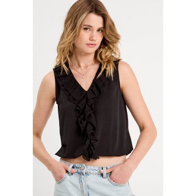 Blouse volants sans manches CACHE CACHE