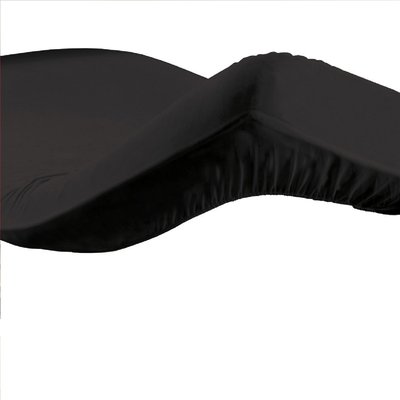 Drap housse coton 57 fils noir 90 x 190 cm DOUCEUR D'INTÉRIEUR
