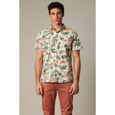 Chemise en coton à manches courtes avec imprimé tropical OGDEN DEELUXE