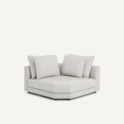 Canapé d'angle modulable en coton recyclé, TIBERIO AM.PM