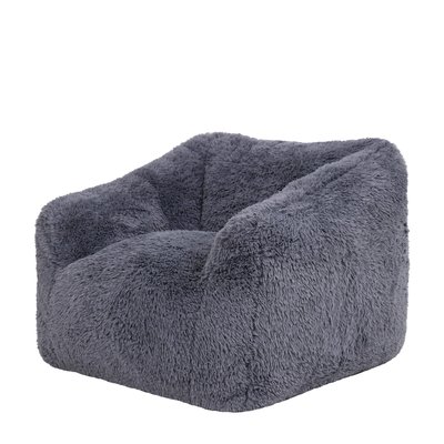 Pouf fauteuil en imitation fourrure et mousse extensible - ASPEN ICON
