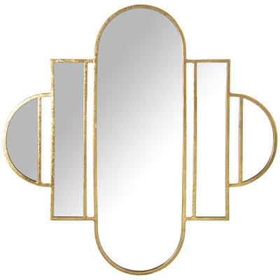 Miroir en métal doré Art Déco - 82x2x80cm WADIGA