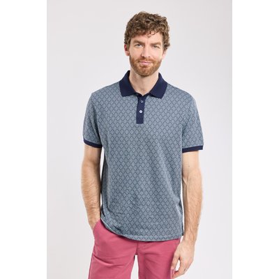 Polo motifs géométriques en coton BERAC GUY DE BERAC