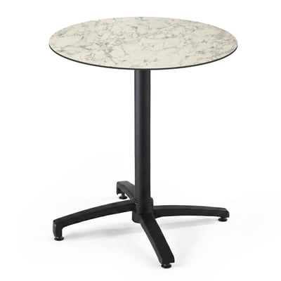 Table de jardin bistrot ronde inclinable en aluminium et HPL 4 personnes Ø70 cm, OPERA OVIALA