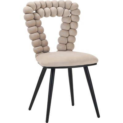 Chaise design velours  assise confortable structure métal RECOLLECTION