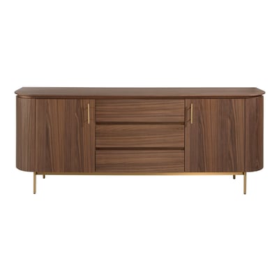 Buffet en bois Noyer et acier poli ANGEL CERDA