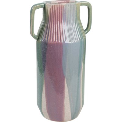 Vase décoratif en céramique avec poignées multicolores RECOLLECTION