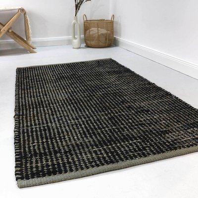 Tapis jute et laine tissé main rectangulaire ,  GOBI ESPRIT