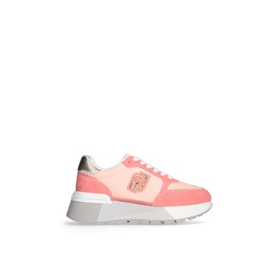 Sneakers à plateforme en daim et maille filet LIU JO