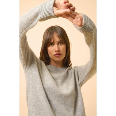 Pull Col Rond 4 Fils Nuage Chiné Lexini JUST CASHMERE