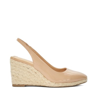Chaussures compensées en raphia vernies à bride arrière - CADANCE DUNE LONDON