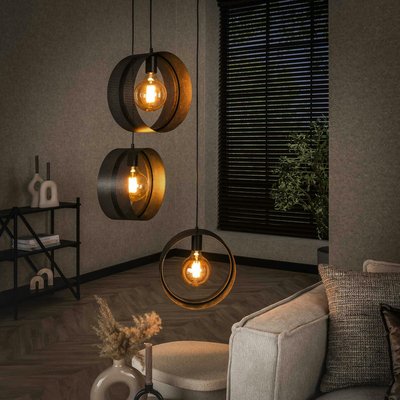 Suspension design 3 anneaux en métal perforé RALF PIER IMPORT