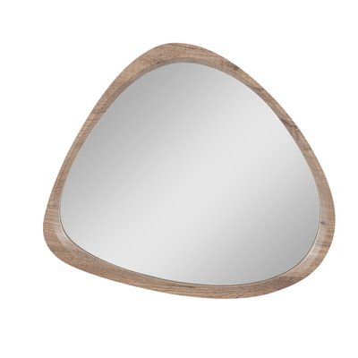 57cm Wooden Curved Wall Mirror SO'HOME