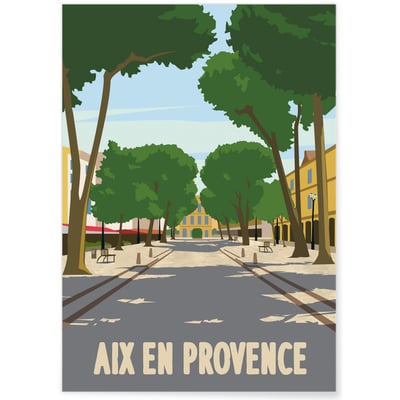 Affiche ville Aix-en-Provence L'AFFICHERIE