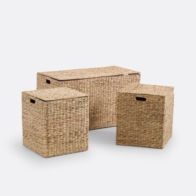 de 3 baúles de jacinto de agua L86 cm, Semra LA REDOUTE INTERIEURS