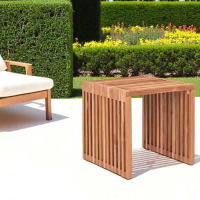 Table d'appoint de jardin en teck ajouré MENDOZA PIER IMPORT