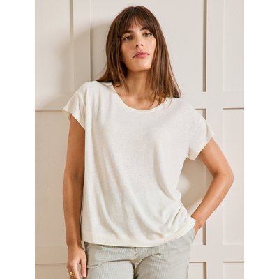 T-shirt col rond lin et viscose CYRILLUS