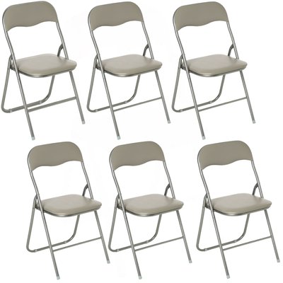 Lot de 6 Chaises pliantes en PVC TOILINUX