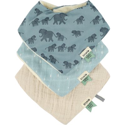 Lot de 3 bavoirs bandanas TRIXIE