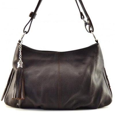 Sac à main en cuir italien avec pompon LOBE OH MY BAG