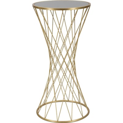 Table d'appoint plateau miroir structure ajourée RECOLLECTION