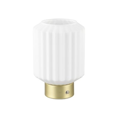 Lampe de table rechargeable en verre et métal Lord TRIO