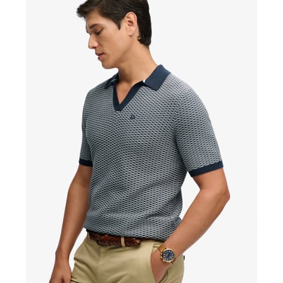 Polo en maille à col Johnny SUPERDRY