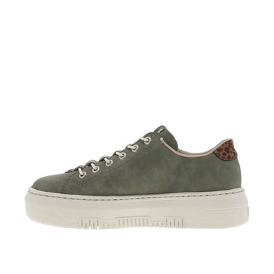 Baskets basses style tennis platine à plateforme avec lacets et zip latéral RIEKER