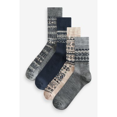 Chauss tes épaisses motif jacquard, 4 paires NEXT
