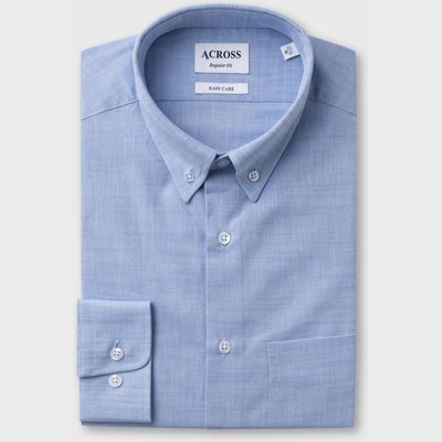 Chemise Regular fit easy care en coton aspect lin ACROSS