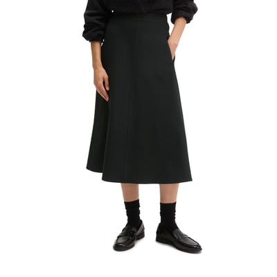 Jupe en flanelle évasée en mélange de polyester et de viscose recyclés MARC O'POLO