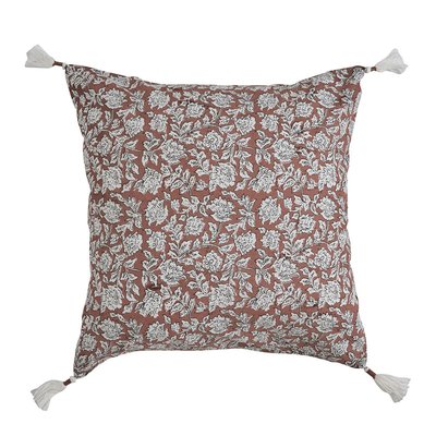 Housse de coussin en coton BLANC D’IVOIRE