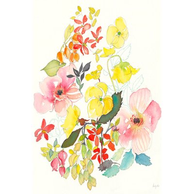 Tableau fleurs boutons d'or HEXOA