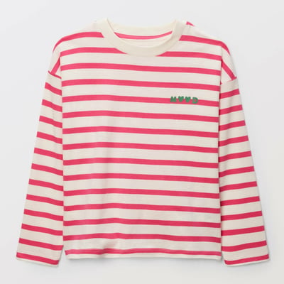 T-shirt à inscription rayé en coton BIO GOTS MONOPRIX