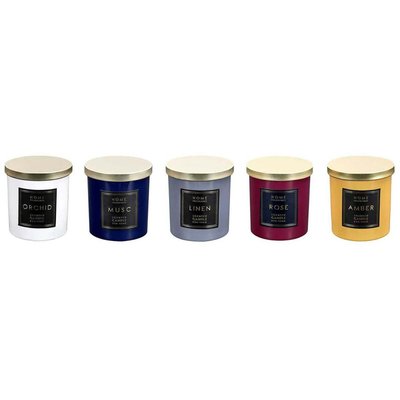 Bougie parfumée couvercle en métal Fragrance 9 cm (Lot de 5) CMP