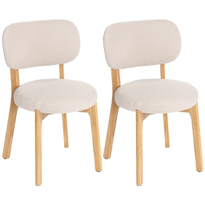 Chaise de salle à manger Tissu effet laine HOMCOM