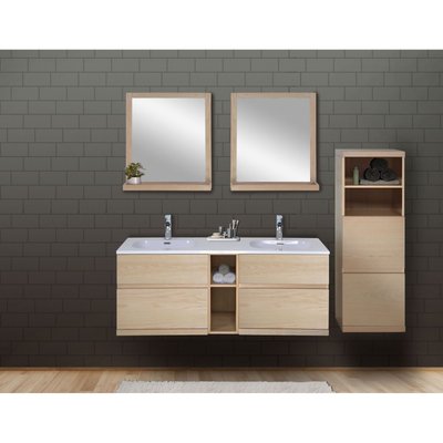 Meuble double vasque +miroir +colonne ENIO MOB IN