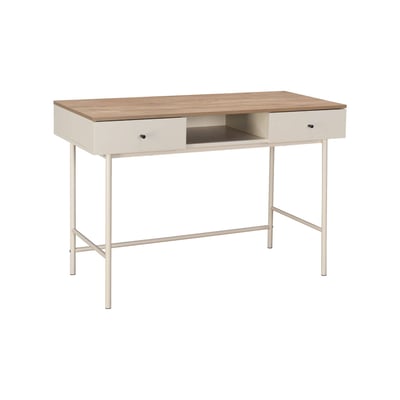 Bureau décor bois et fer 2 tiroirs 1 casier WILLIAM SWEEEK