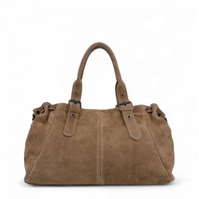 Sac bowling en croûte de cuir PRINCESSE SUEDE XL OH MY BAG