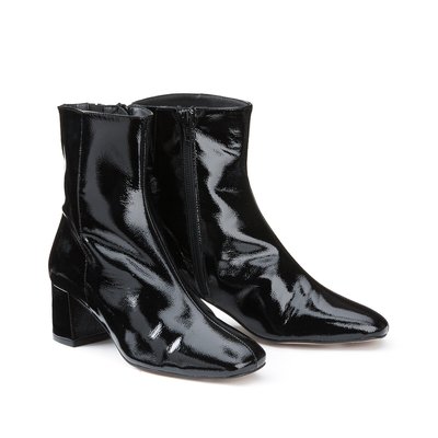 Boots noir brillante femme La Redoute