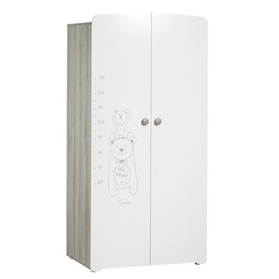 Armoire 2 portes bébé en Mélamine BABY PRICE