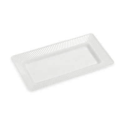 Plat Rectangulaire Plissé Blanc PILLIVUYT